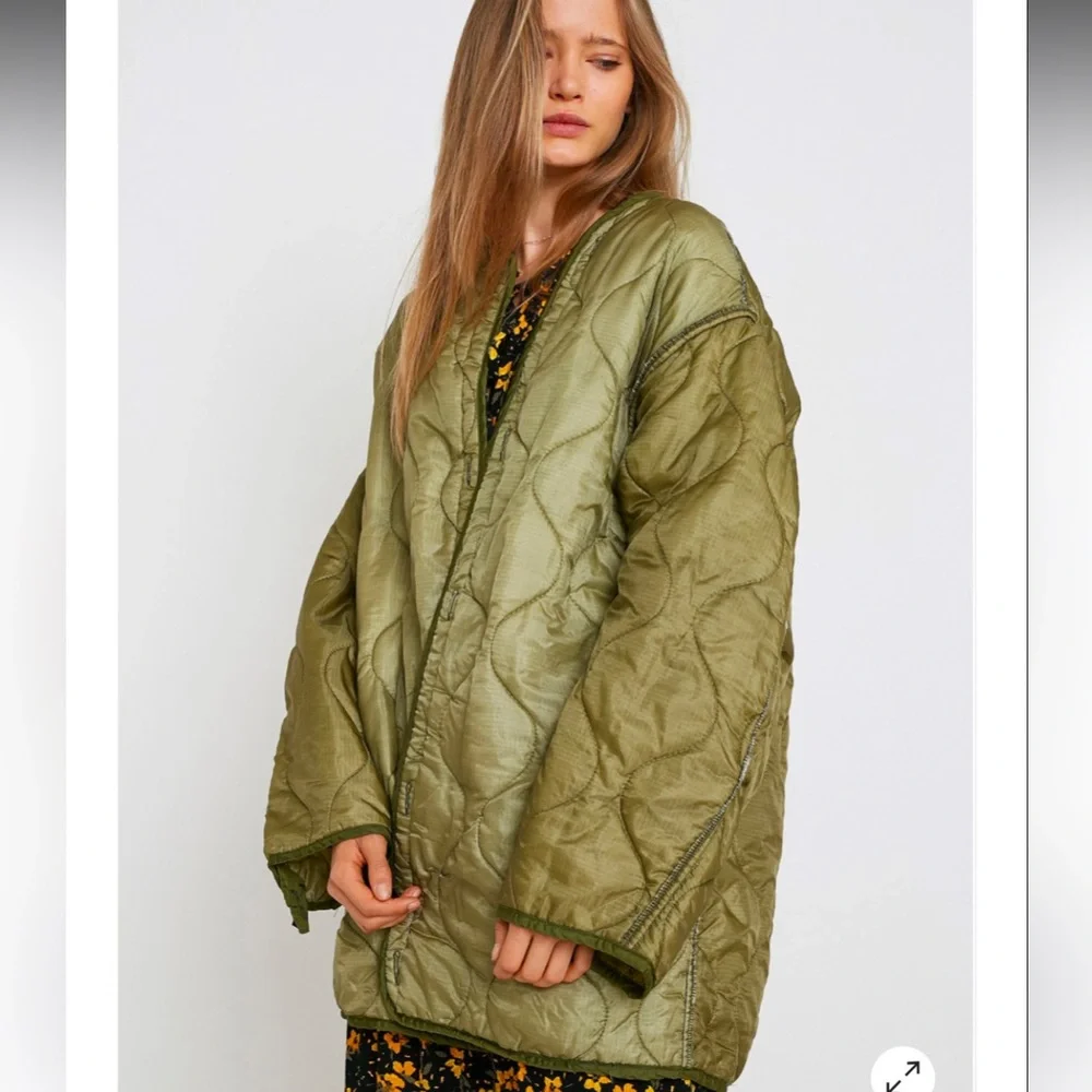 NWOT Olive Quilted Women's Jacket - Picture 5 of 10